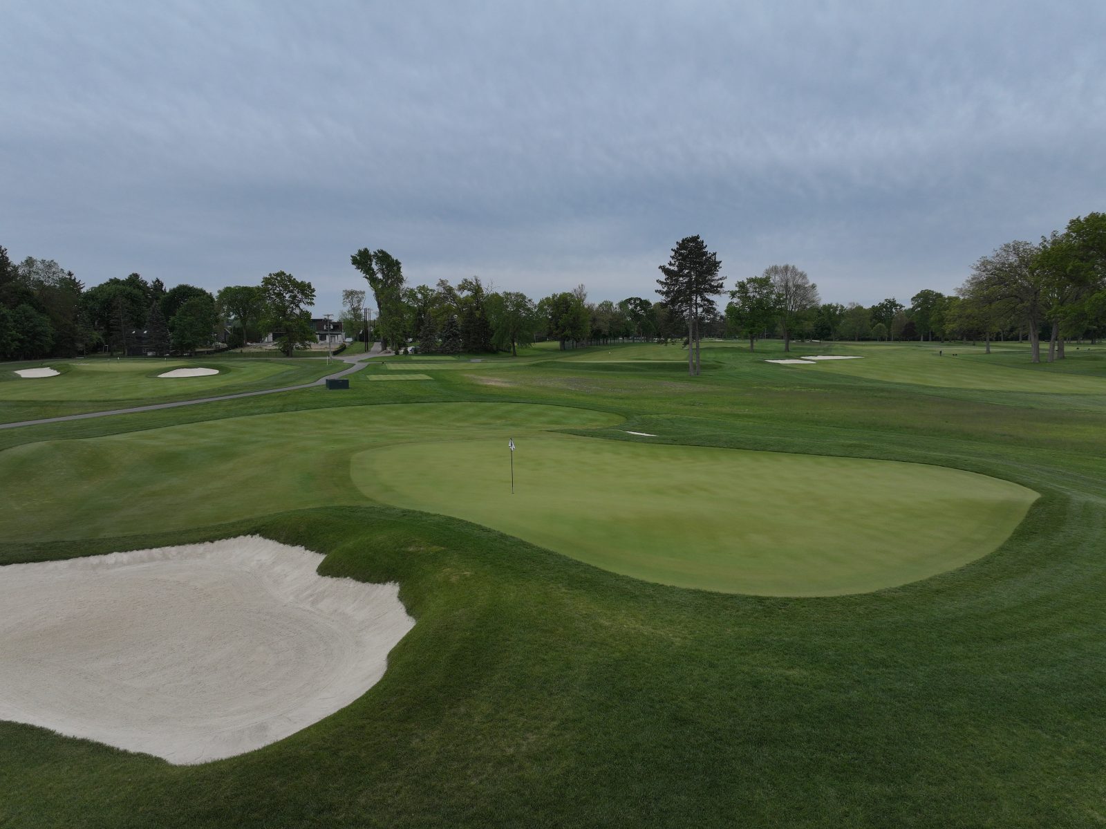 A green at last light