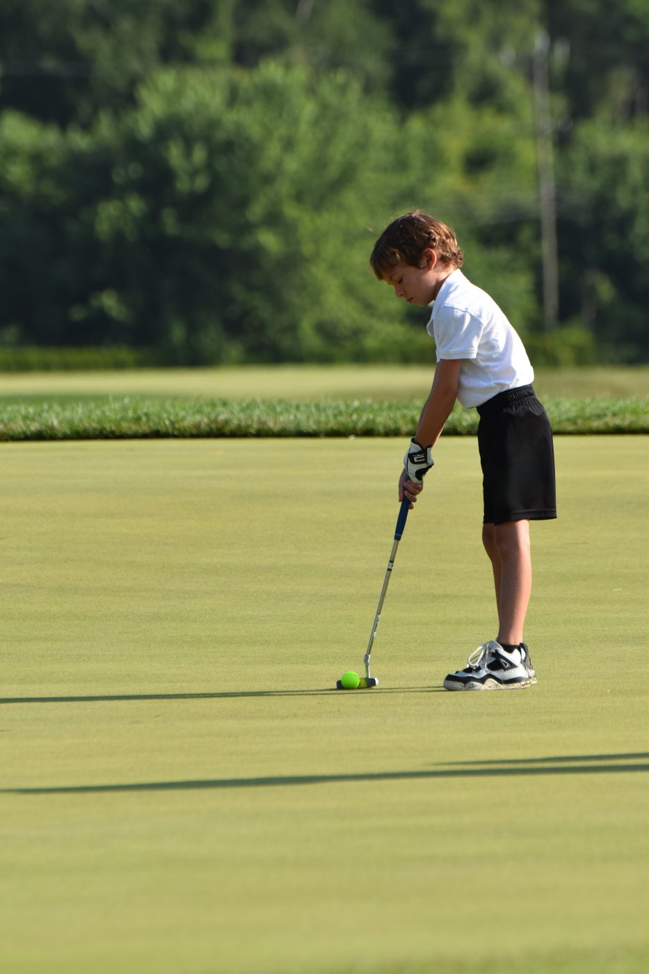 A junior member on the course