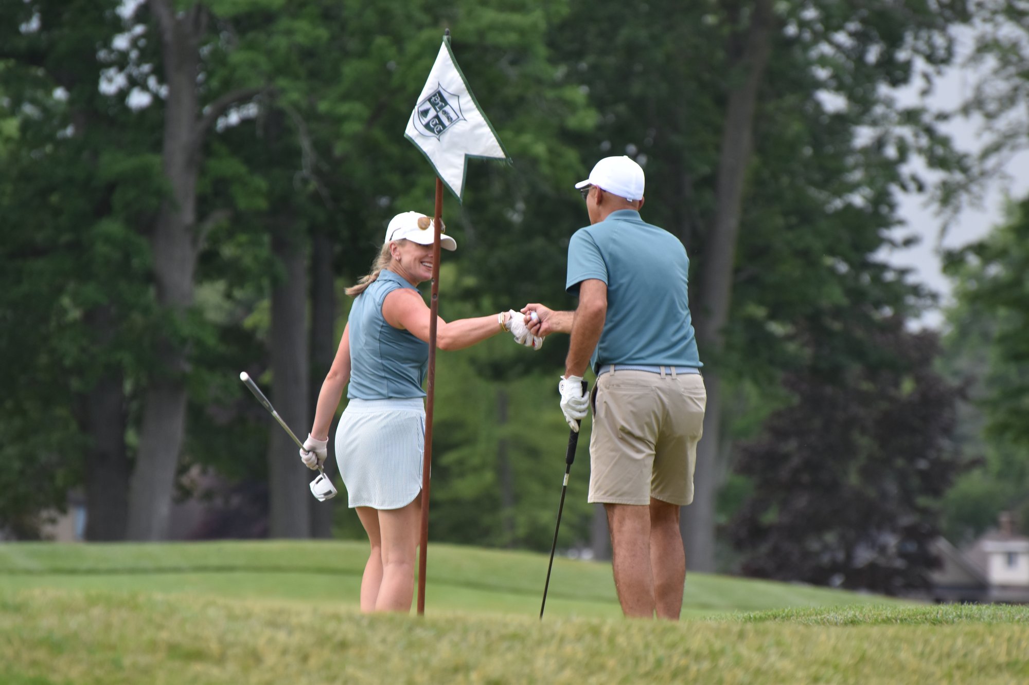 Members on the course